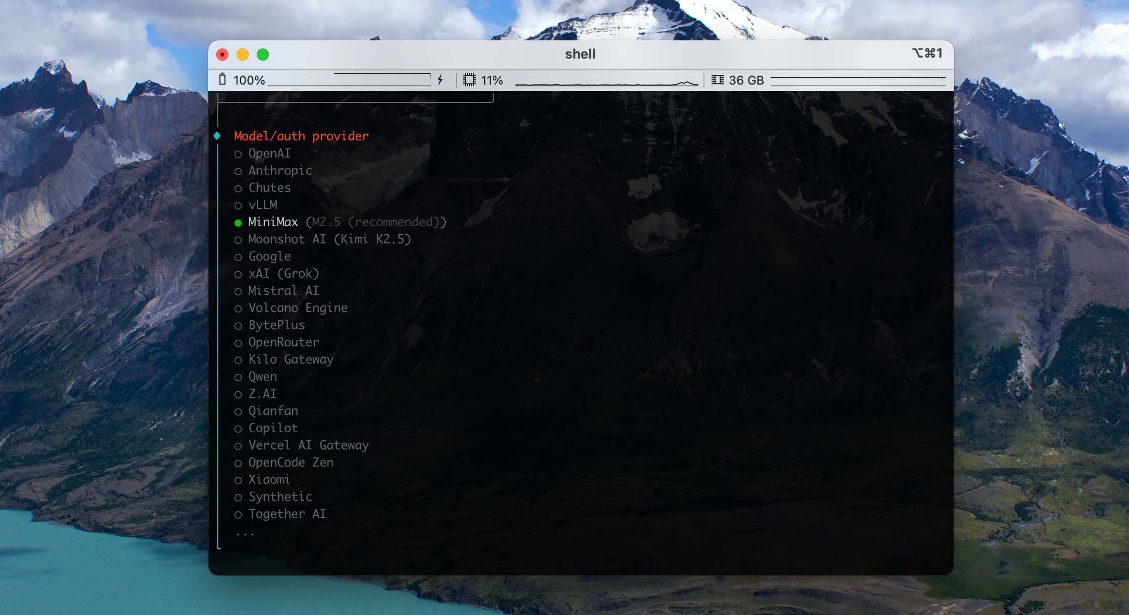 配置向导 — OpenClaw screenshot