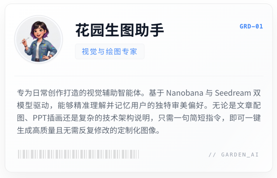 Garden image agent in Feishu