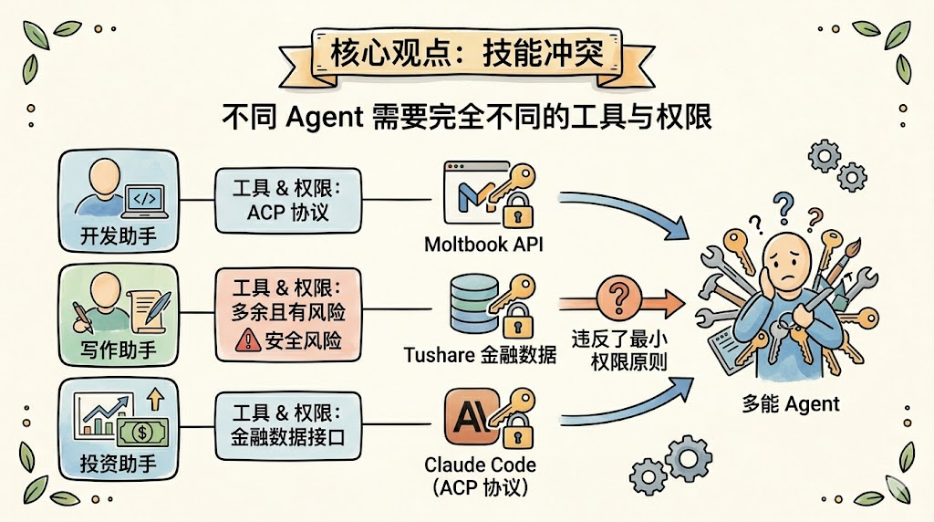 Skill conflicts diagram